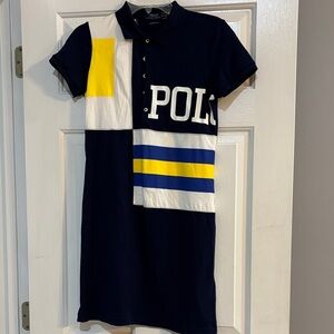 Polo by Ralph Lauren Navy and Yellow Women's Dress